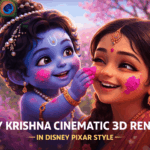 How to Create a Cinematic Baby Krishna 3D Render in Disney Pixar Style (Step-by-Step Guide) 