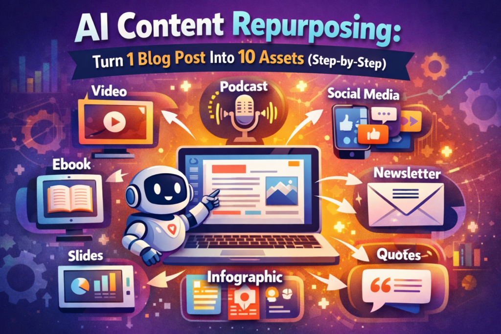 AI Content Repurposing: Turn 1 Blog Post Into 10 Assets (Step-by-Step)
